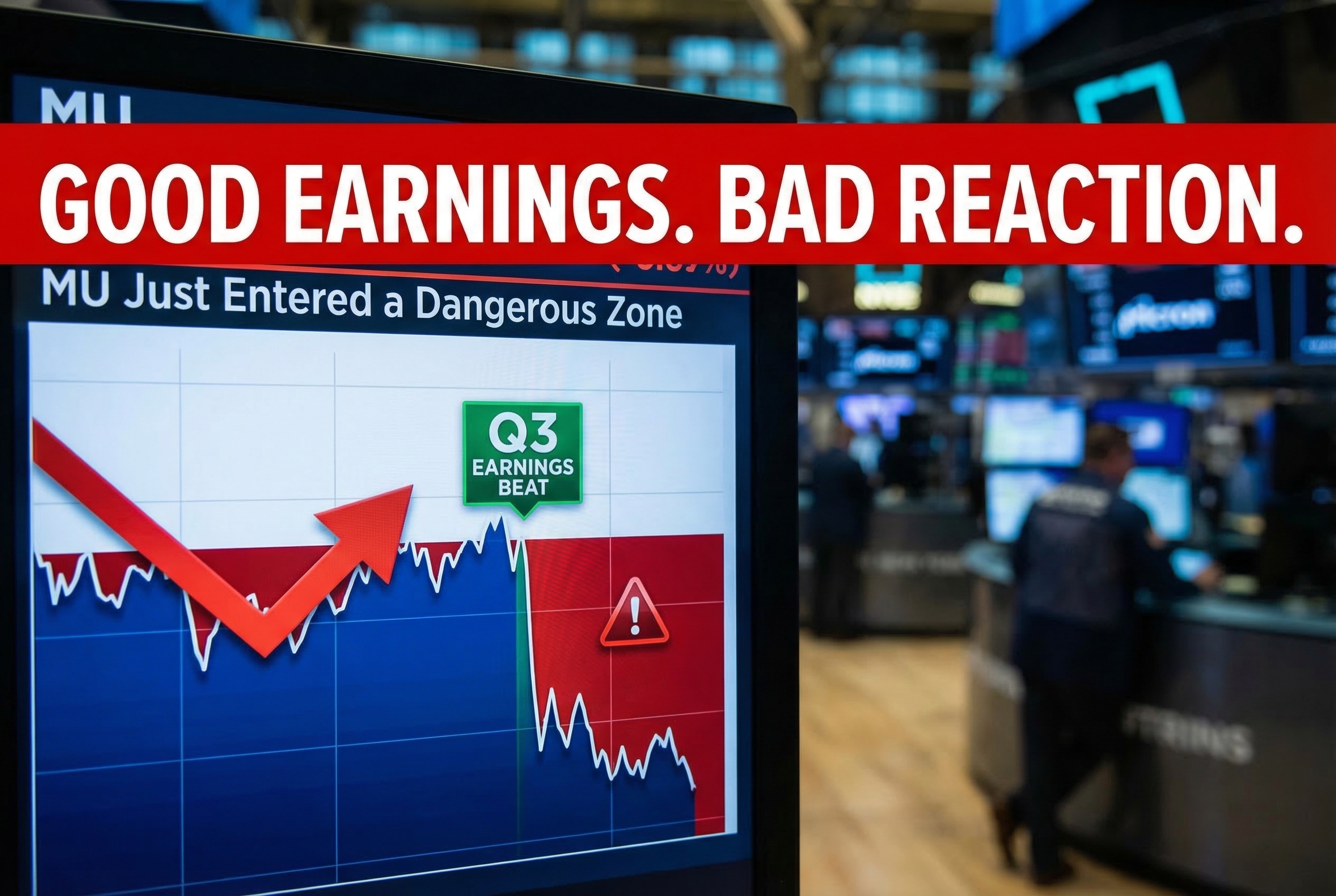 Good Earnings. Bad Reaction. MU Just Entered a Dangerous Zone.