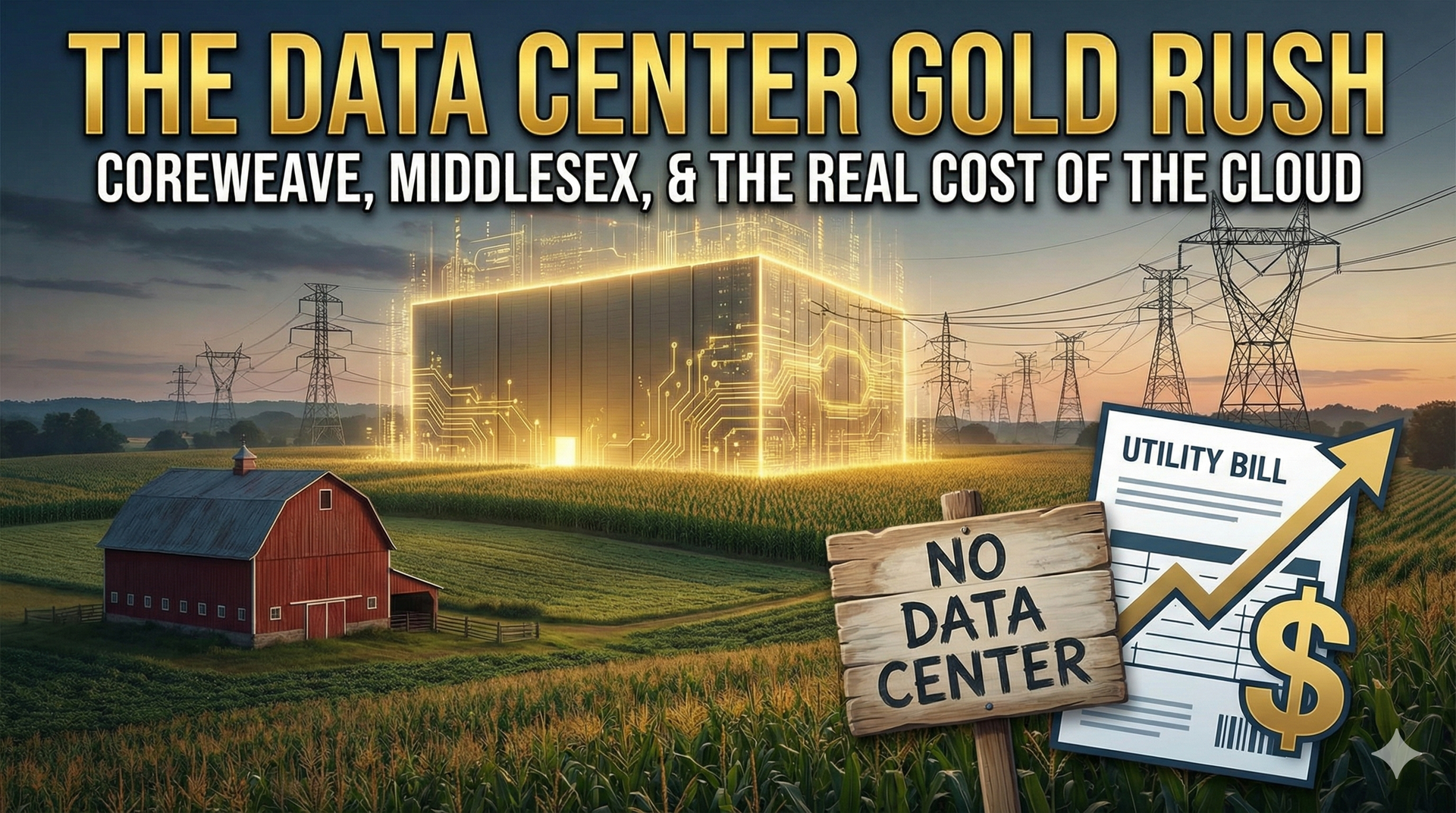 The Data Center Gold Rush: CoreWeave, Middlesex, and the Real Cost of the Cloud