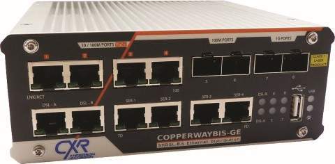 CopperWAY-Bis-GE – dispositivo sobre pares o fibra con múltiples interfaces