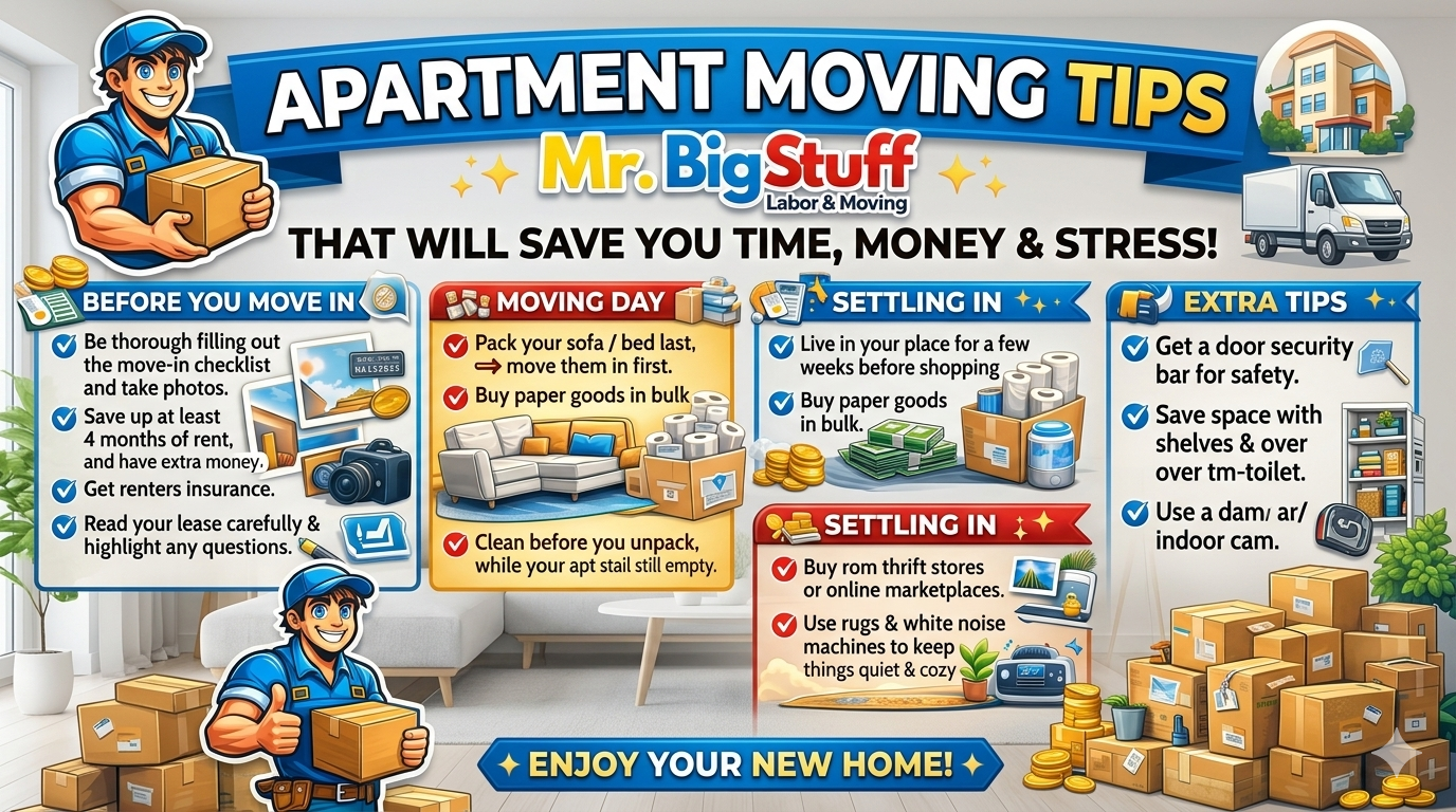 Apartment Moving Tips That Will Save You Time Money and Stress 