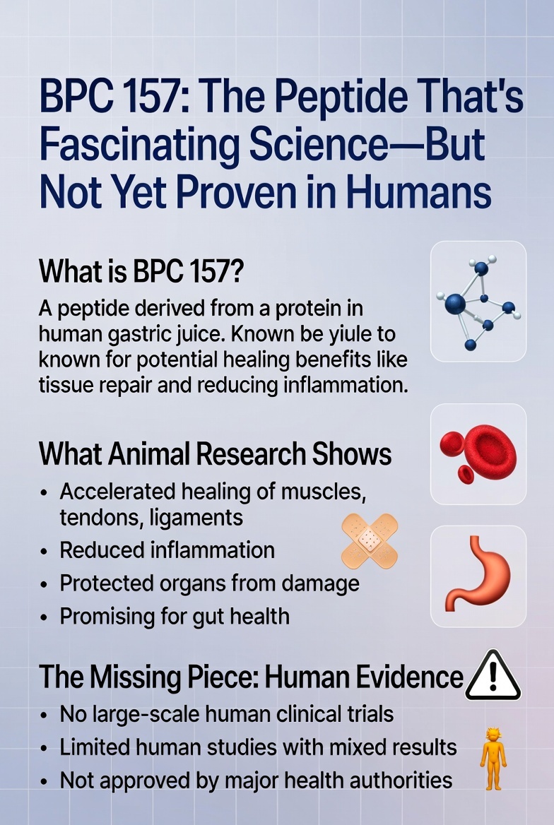 BPC 157: The Peptide That's Fascinating Science—But Not Yet Proven in Humans 