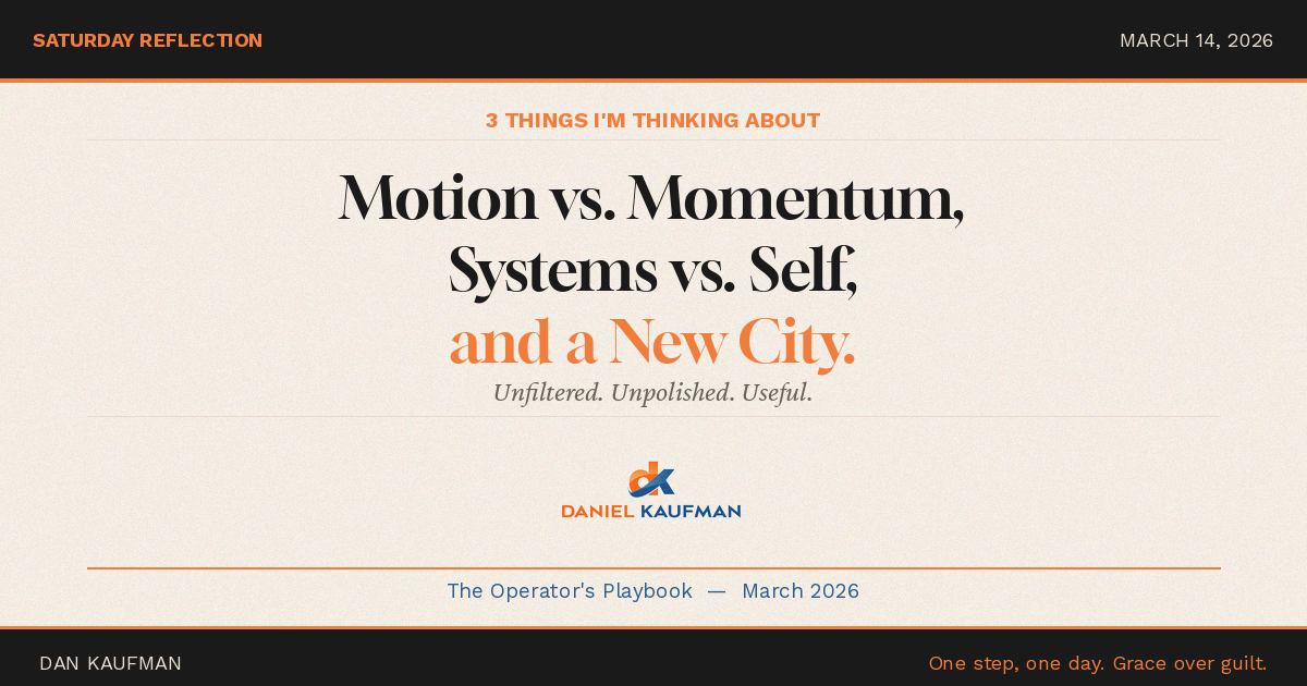 3 Things I’m Thinking About - March 14th, 2026 Edition