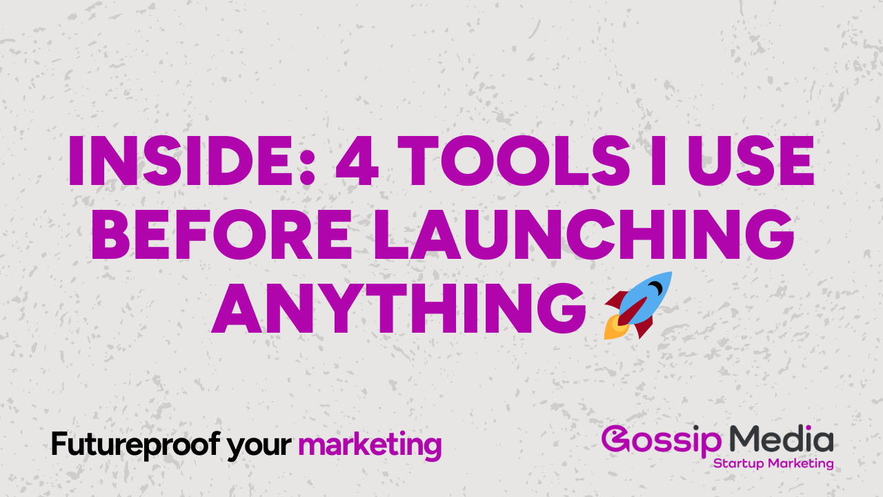 Inside: 4 tools I use before launching anything 🚀
