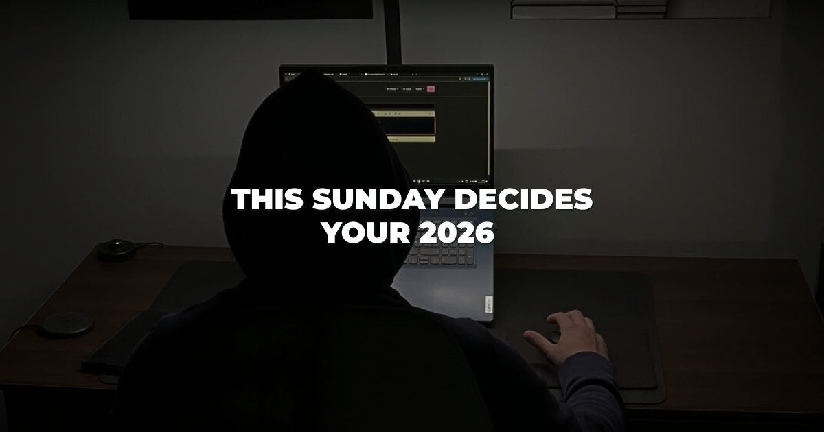 This Sunday decides your 2026