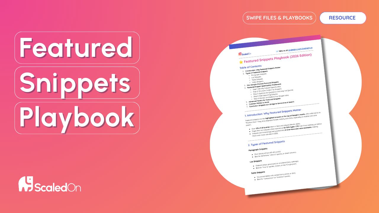 Featured Snippets Playbook