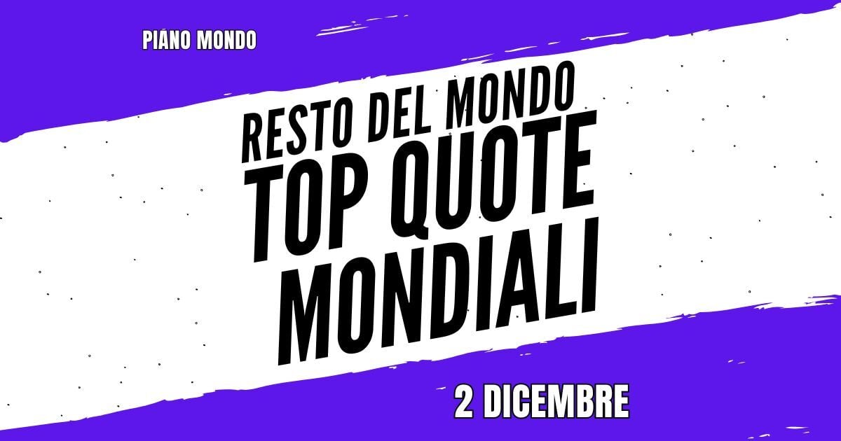 Top quote mondo 2 dicembre
