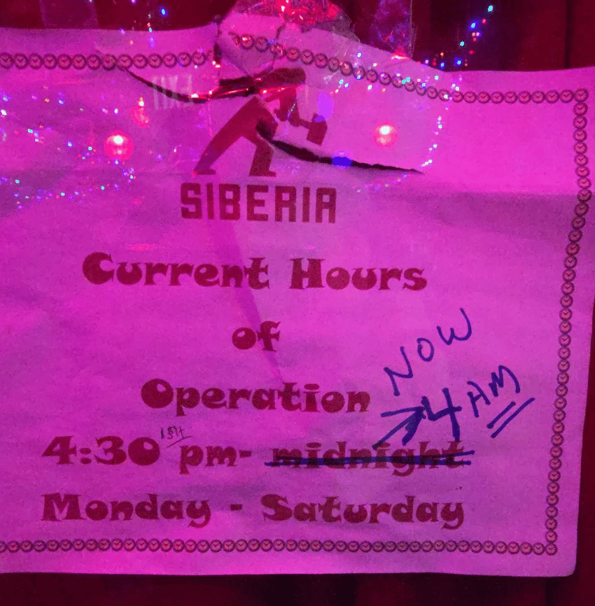 SIBERIA CUTS CARD FEES, COCKTAIL PREP, AND 200 SEATS.
