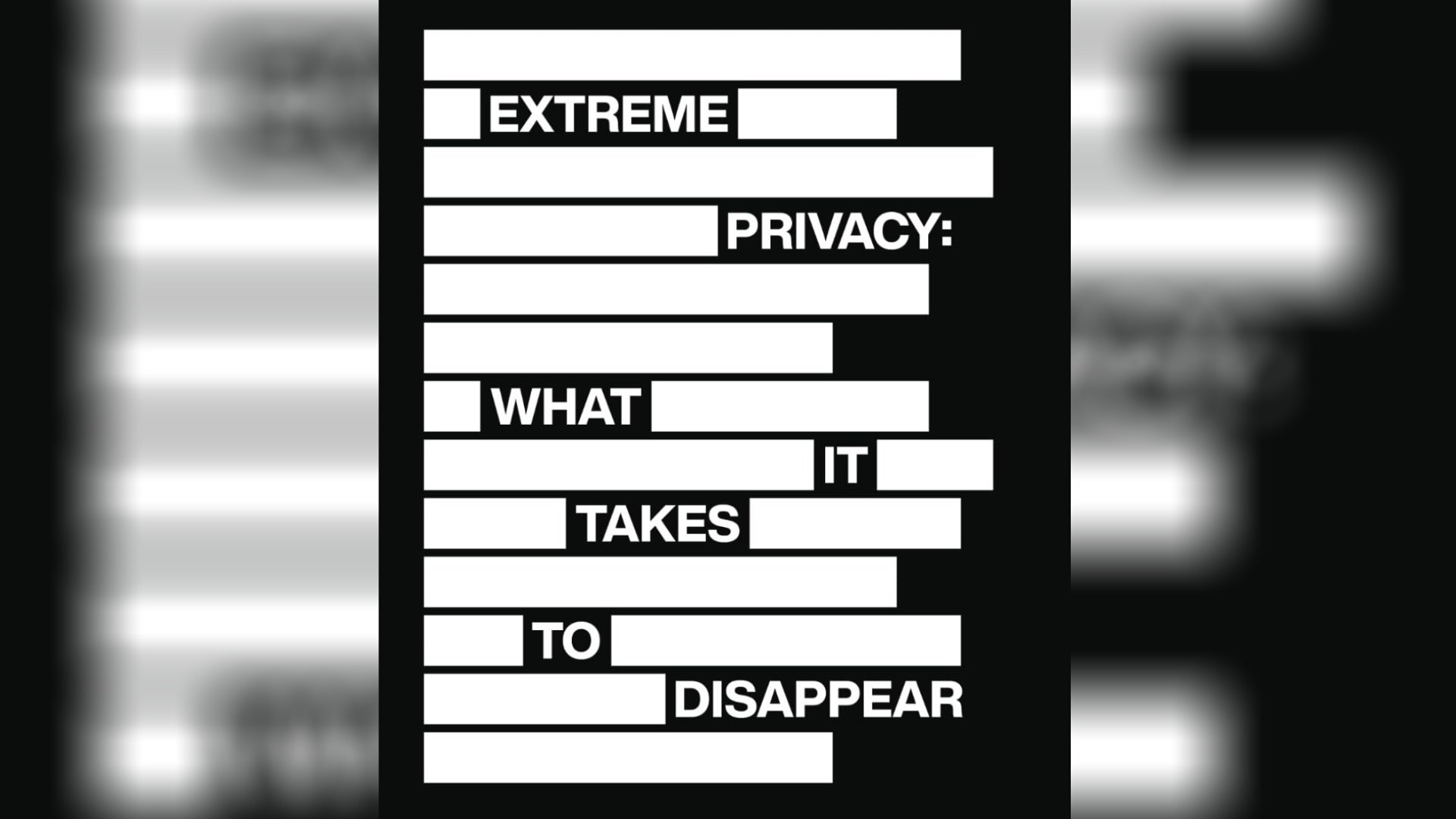 An image of the book cover for Extreme Privacy.