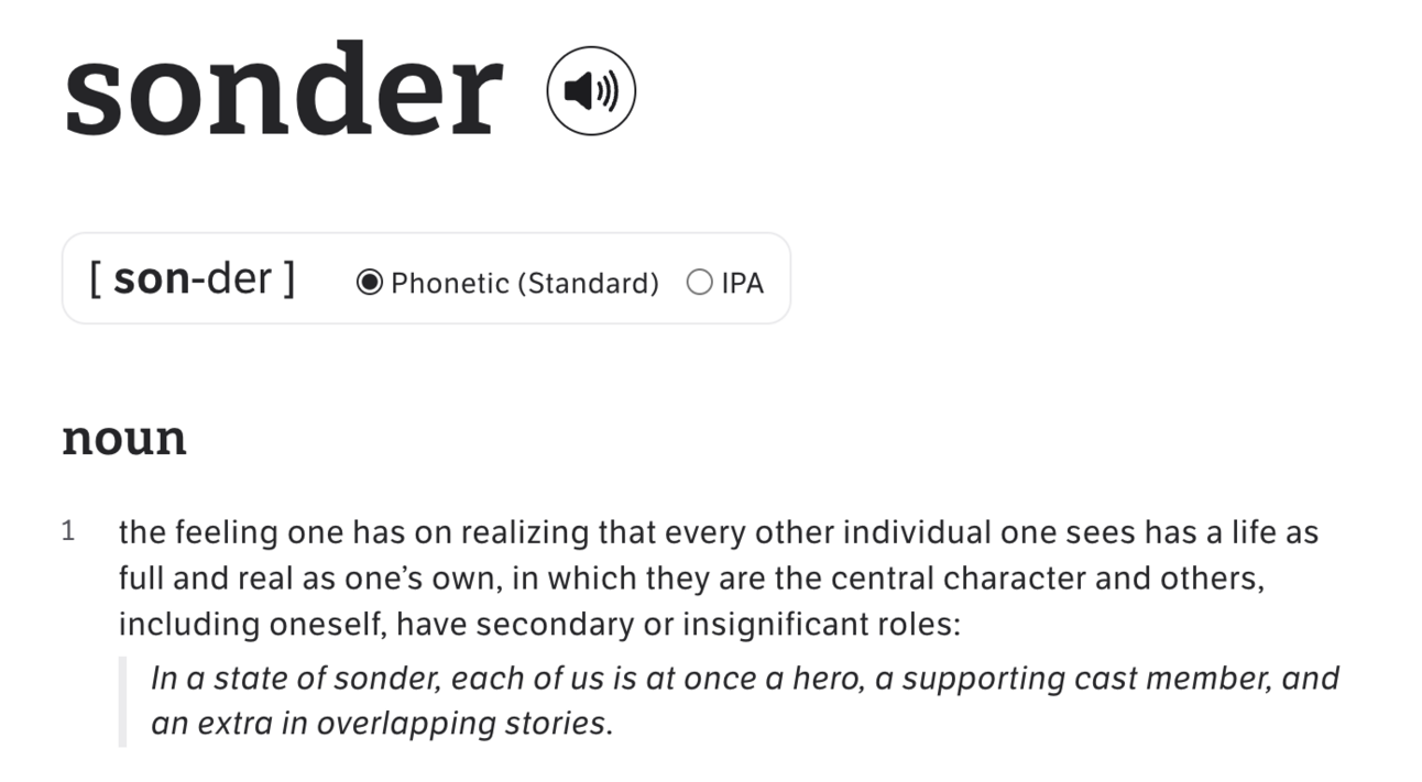 Sonder, history, and the power of curiosity