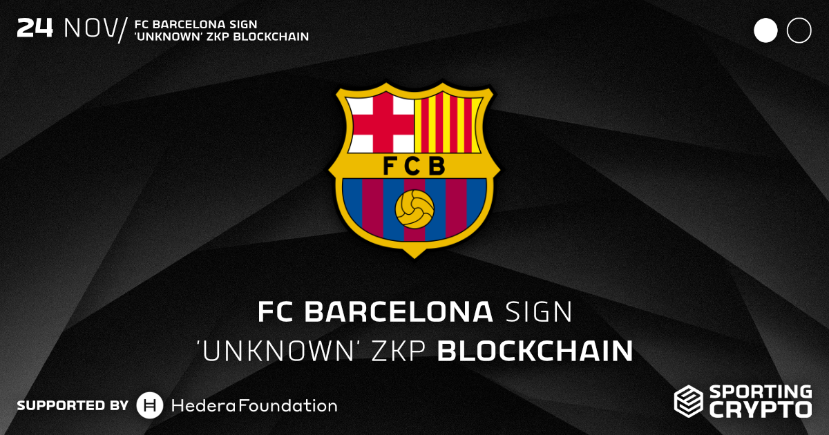 FC Barcelona Sign 'Unknown' ZKP Blockchain