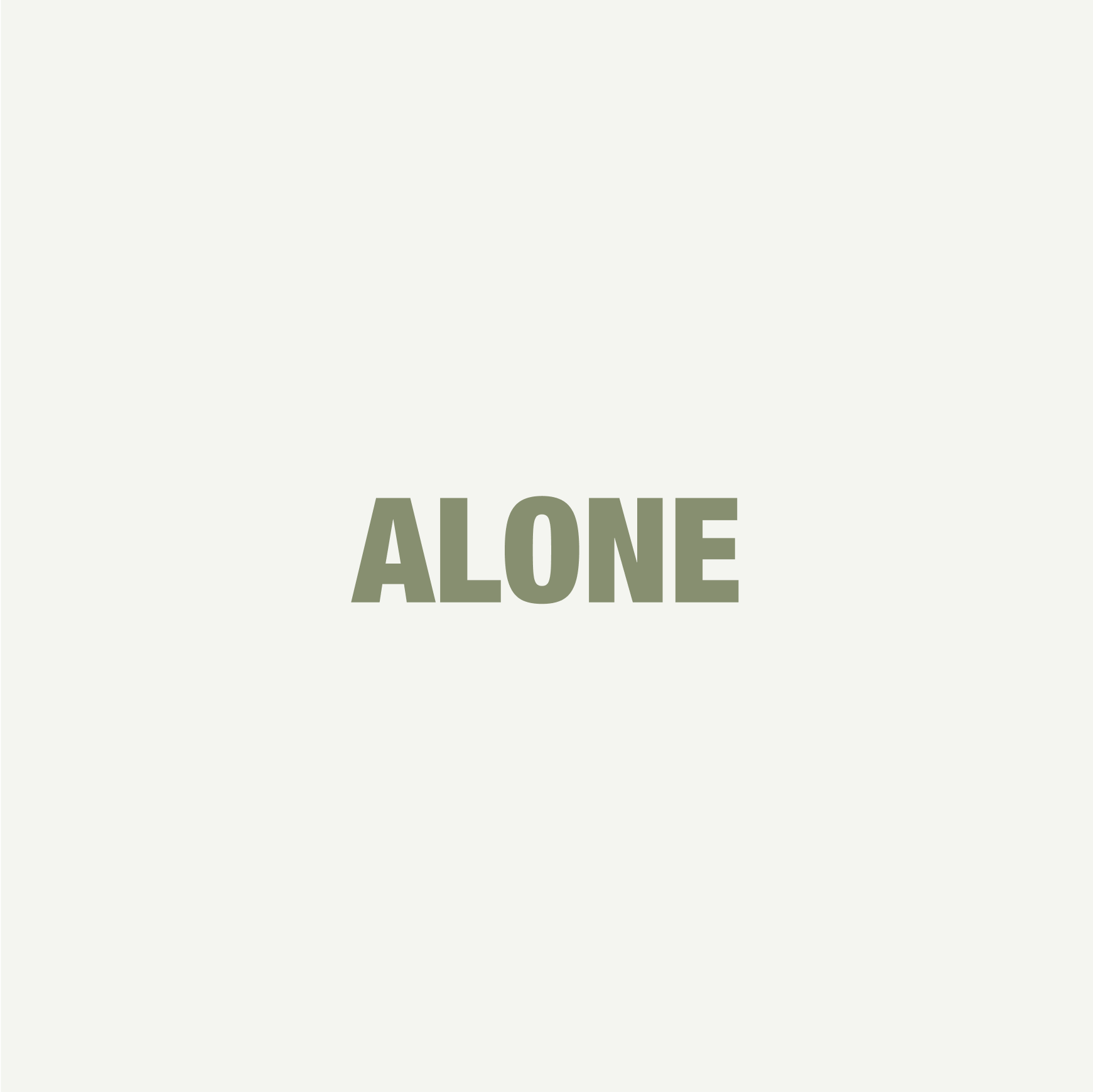 Fall in love with being alone