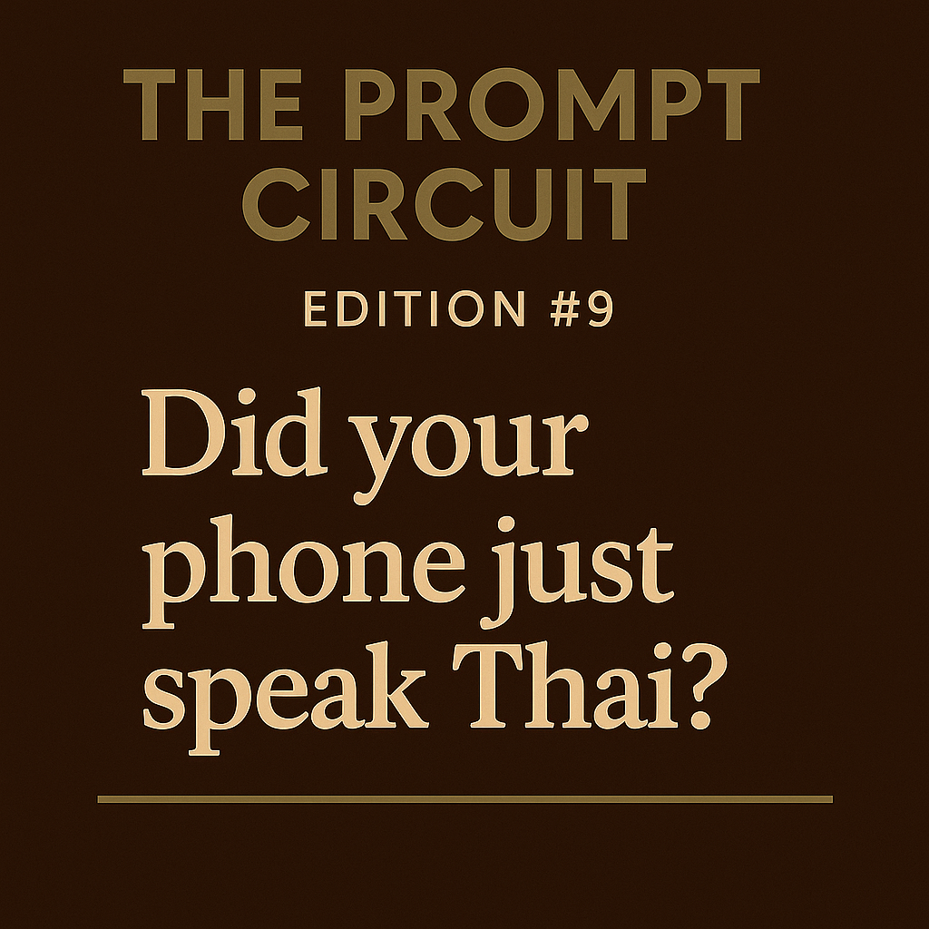 ⚡ The Prompt Circuit – Edition #9
