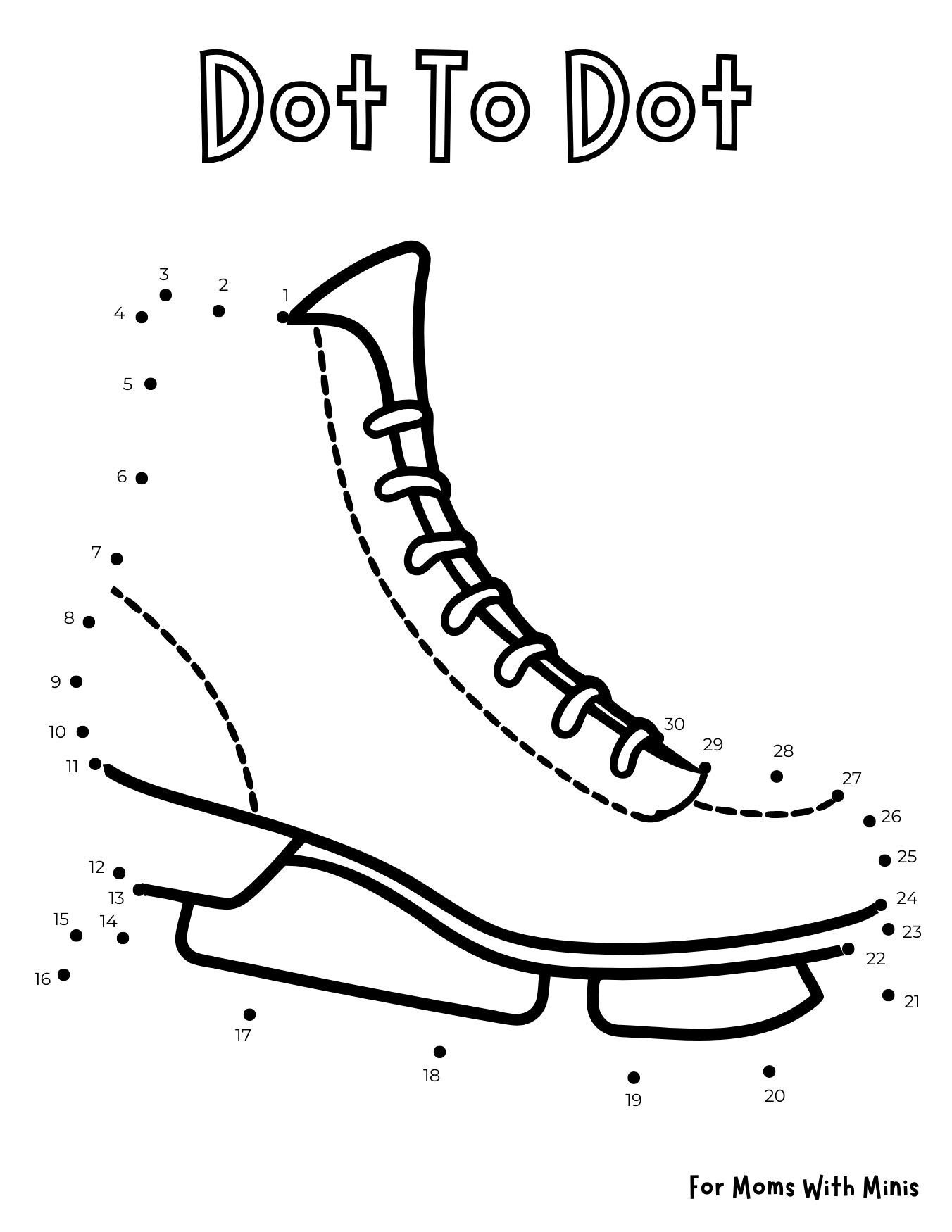 Ice Skate Dot to Dot