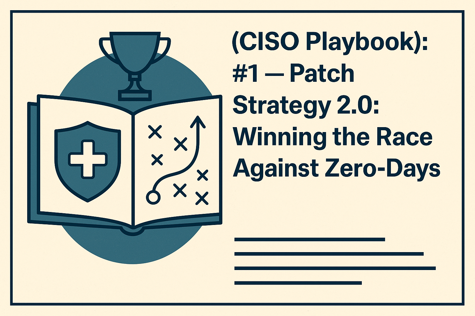 CISO Playbook #1: Patch Strategy 2.0 — Winning the Race Against Zero-Days