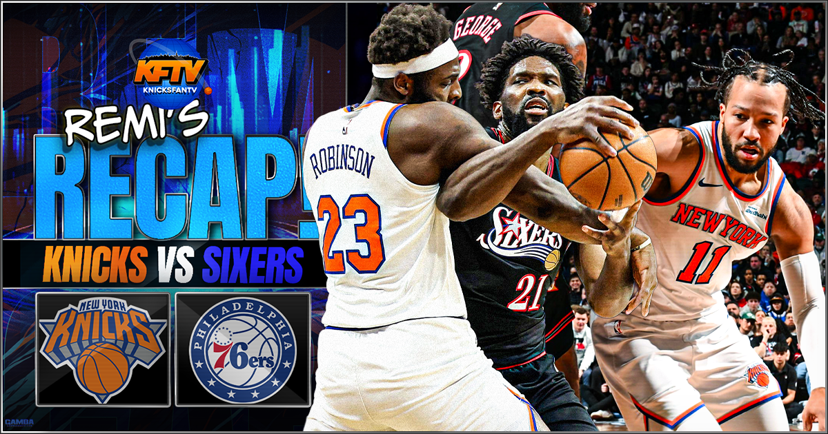 New York Knicks beat the Philadelphia 76ers 112-109: Return to form