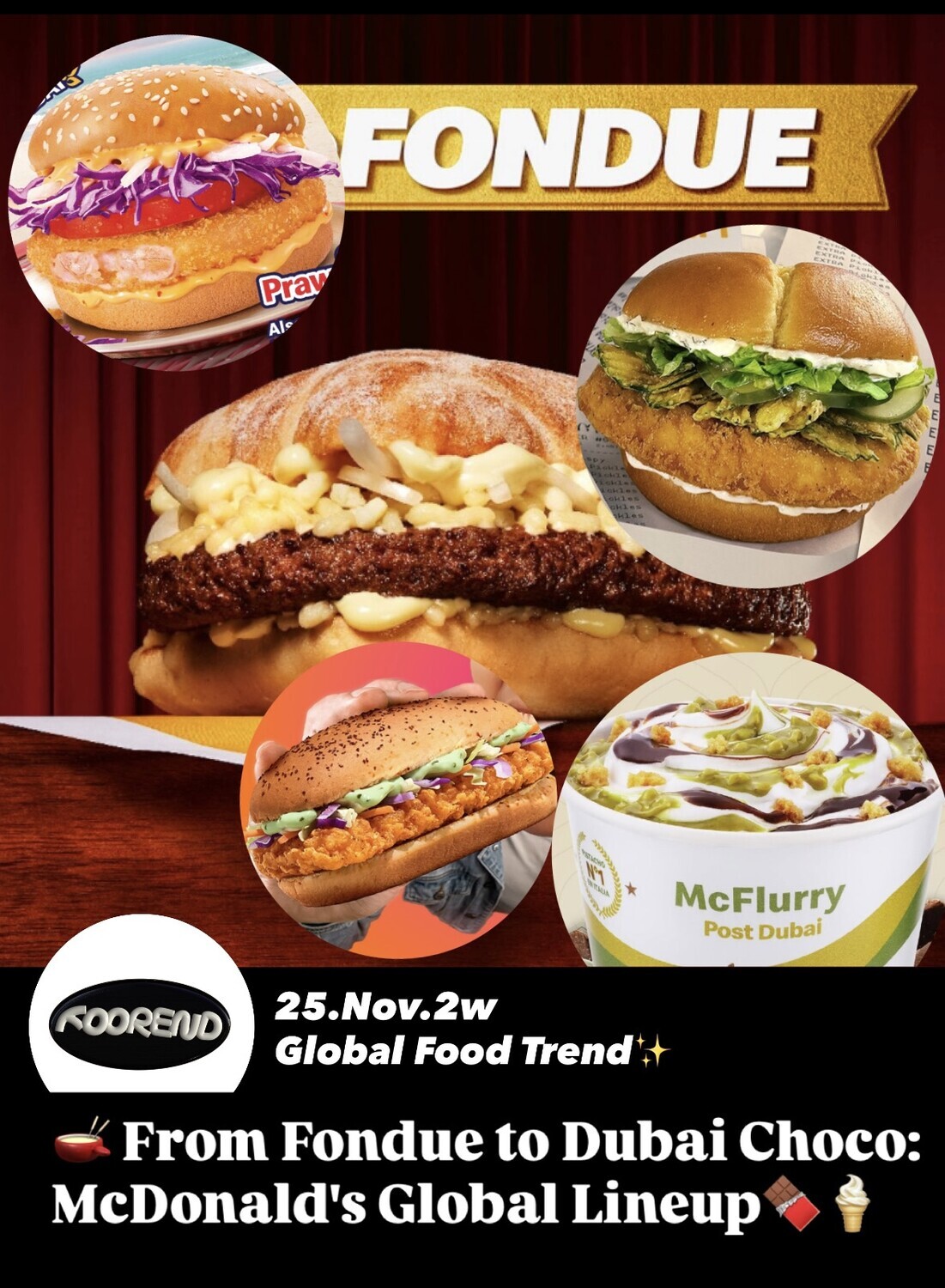 🧀From Fondue to Dubai Choco: McDonald’s Global Lineup🍫🍦