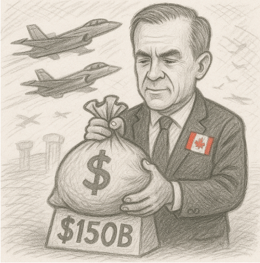 Carney's $150B defense commitment, which companies are doing buybacks?