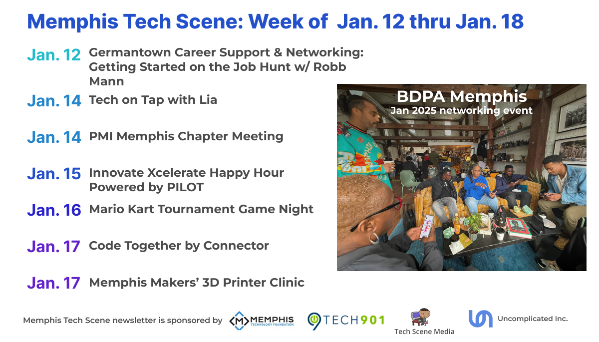 Weekly Tech Events in Memphis: January 12 thru January 18