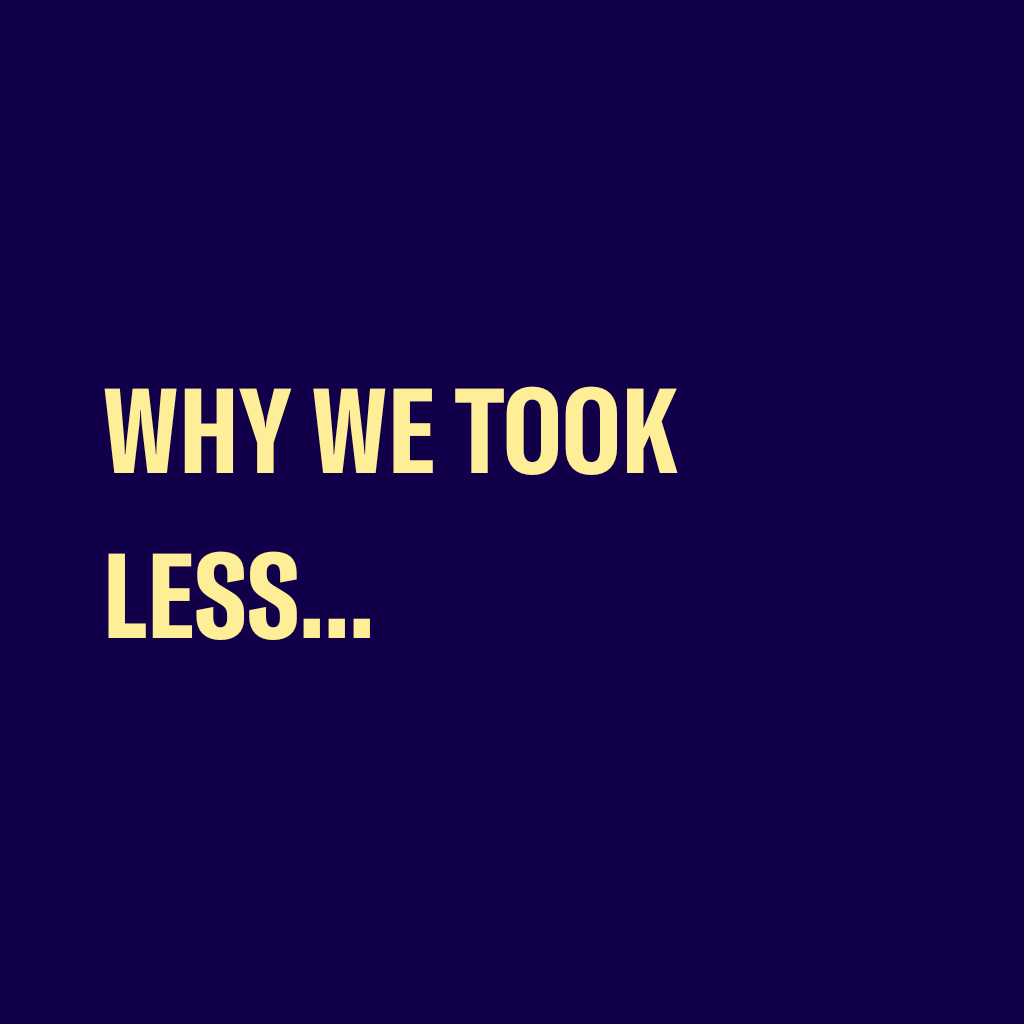 🏙️ Why we took less...