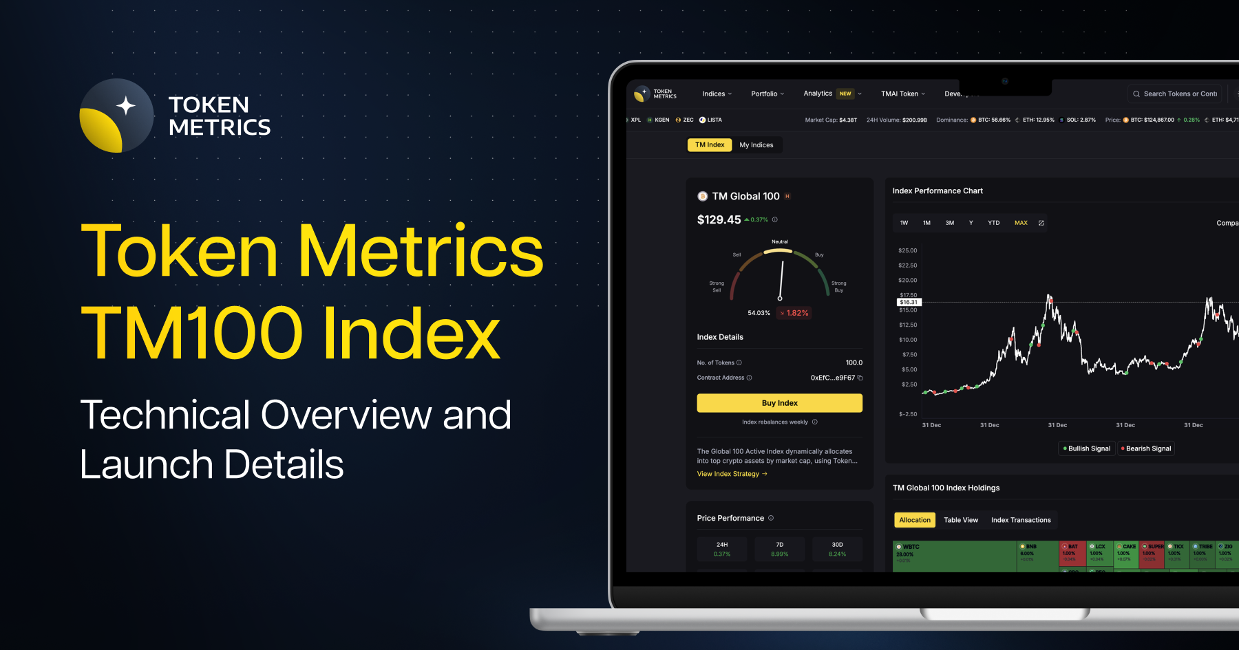 TM100: Building the S&P 500 for Crypto with Automated Risk Management