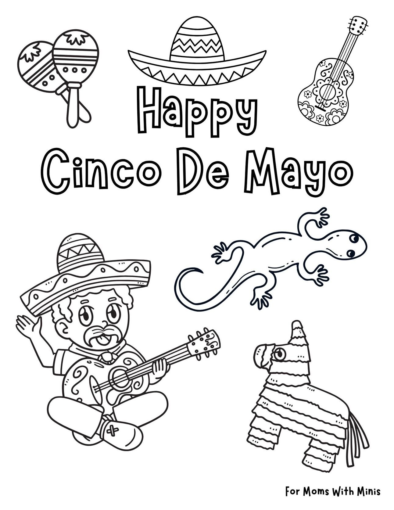 Happy Cinco De Mayo Coloring Page