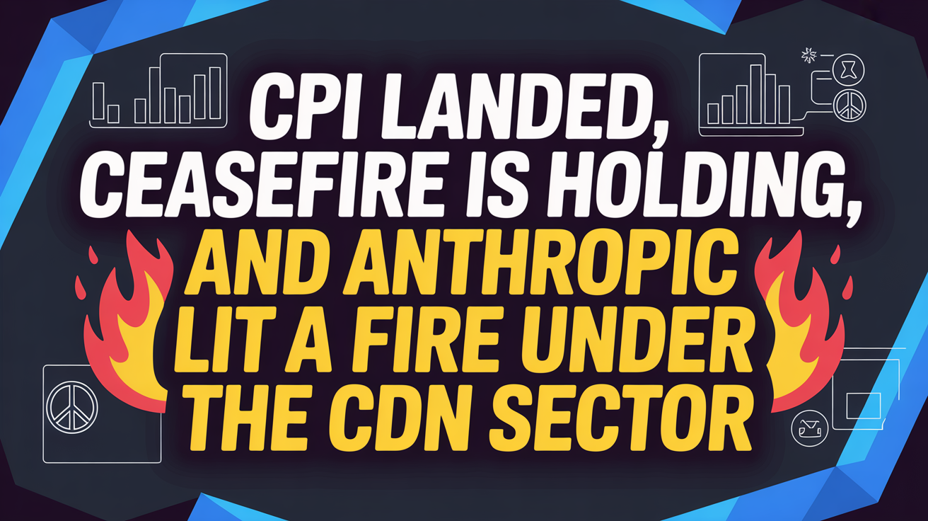 CPI Landed, Ceasefire Is Holding, and Anthropic Lit a Fire Under the CDN Sector