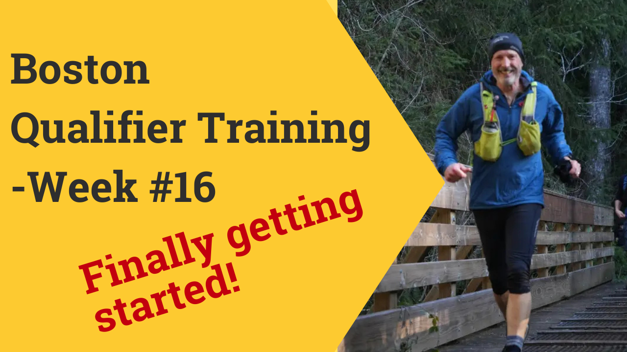 Boston Marathon Qualifying, My Weekly Schedule, Week #16