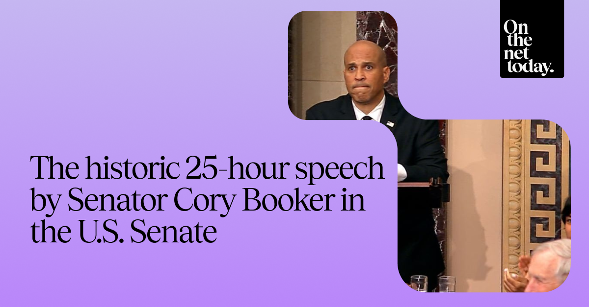 The historic 25-hour long speech by Senator Cory Booker in the U.S. Senate