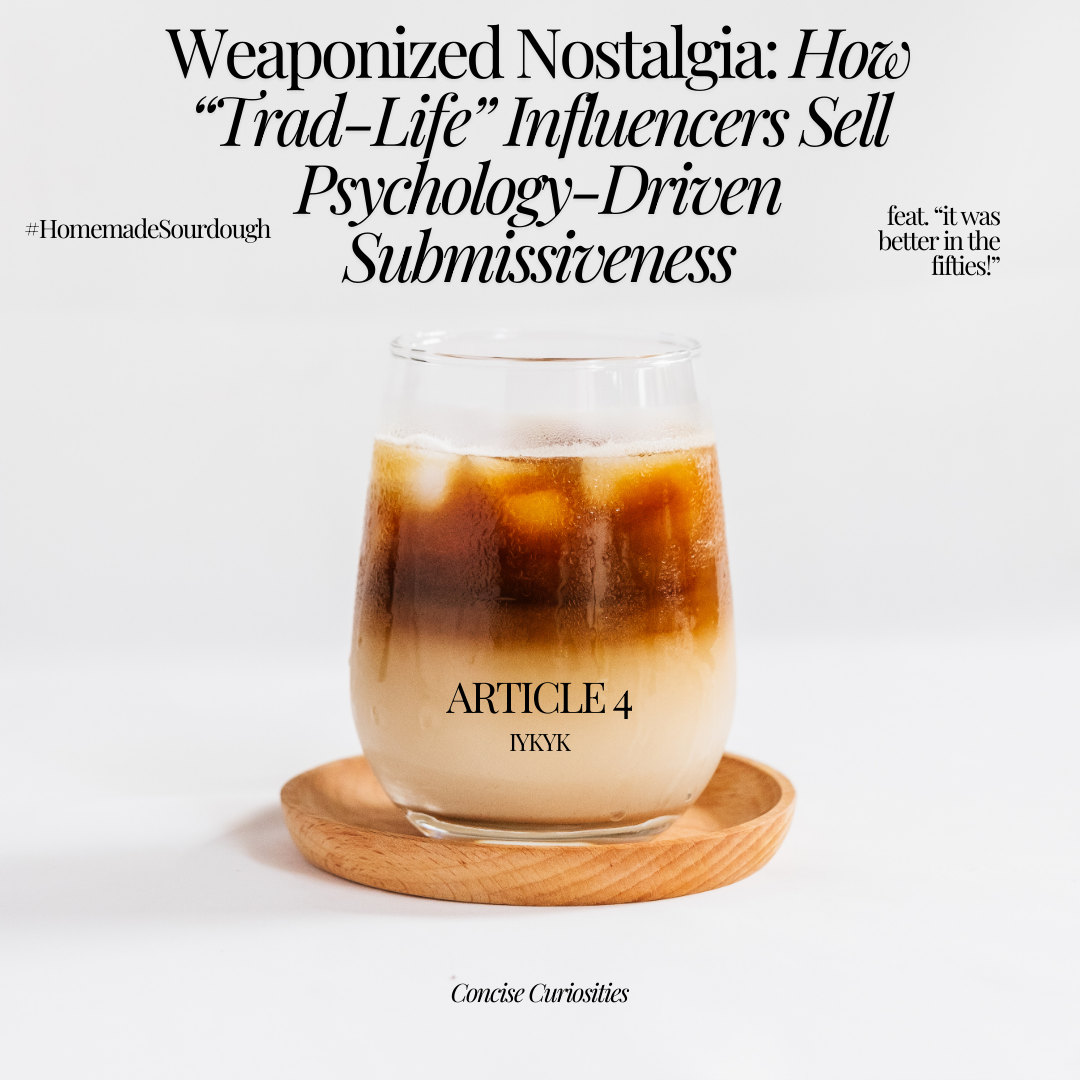 Weaponized Nostalgia: How “Trad-Life” Influencers Sell Psychology-Driven Submissiveness