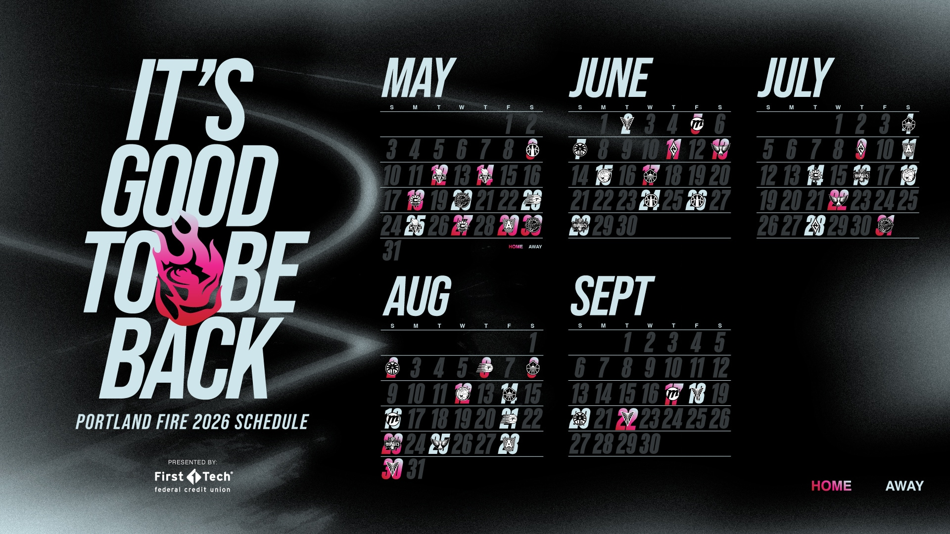 The 2026 Portland Fire Schedule