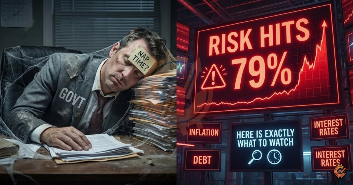 Govt nap time? Risk hits 80%. Here is exactly what to watch