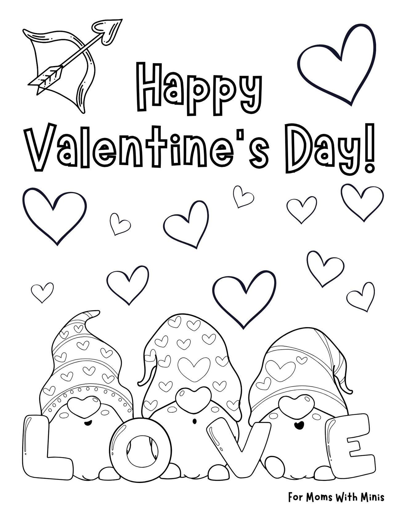 ❤️ Happy Valentine's Day Coloring Page