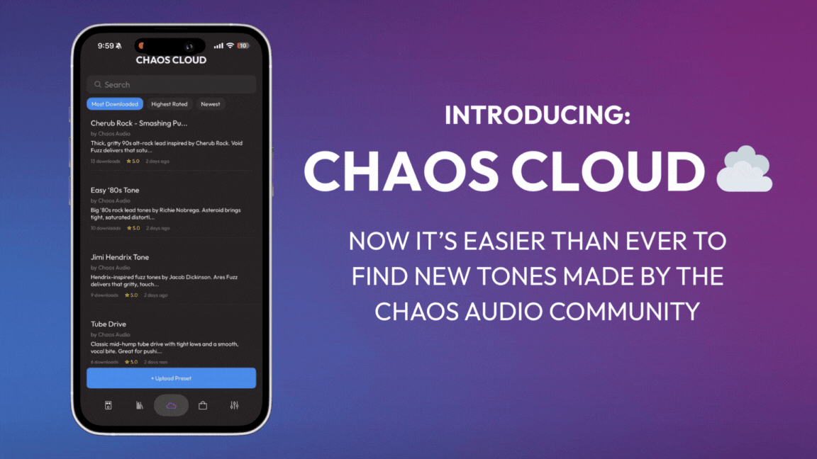 Chaos Cloud is live (community preset sharing!)