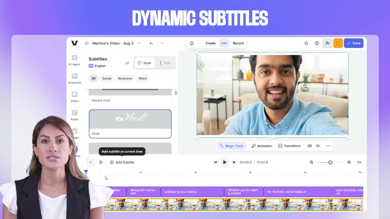 VEED releases “Dynamic Subtitles”