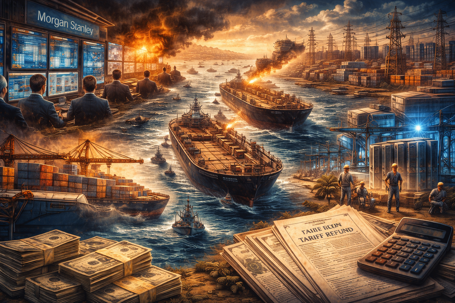 Tankers Stall | Tariff Refund Shock | Morgan Stanley Cuts