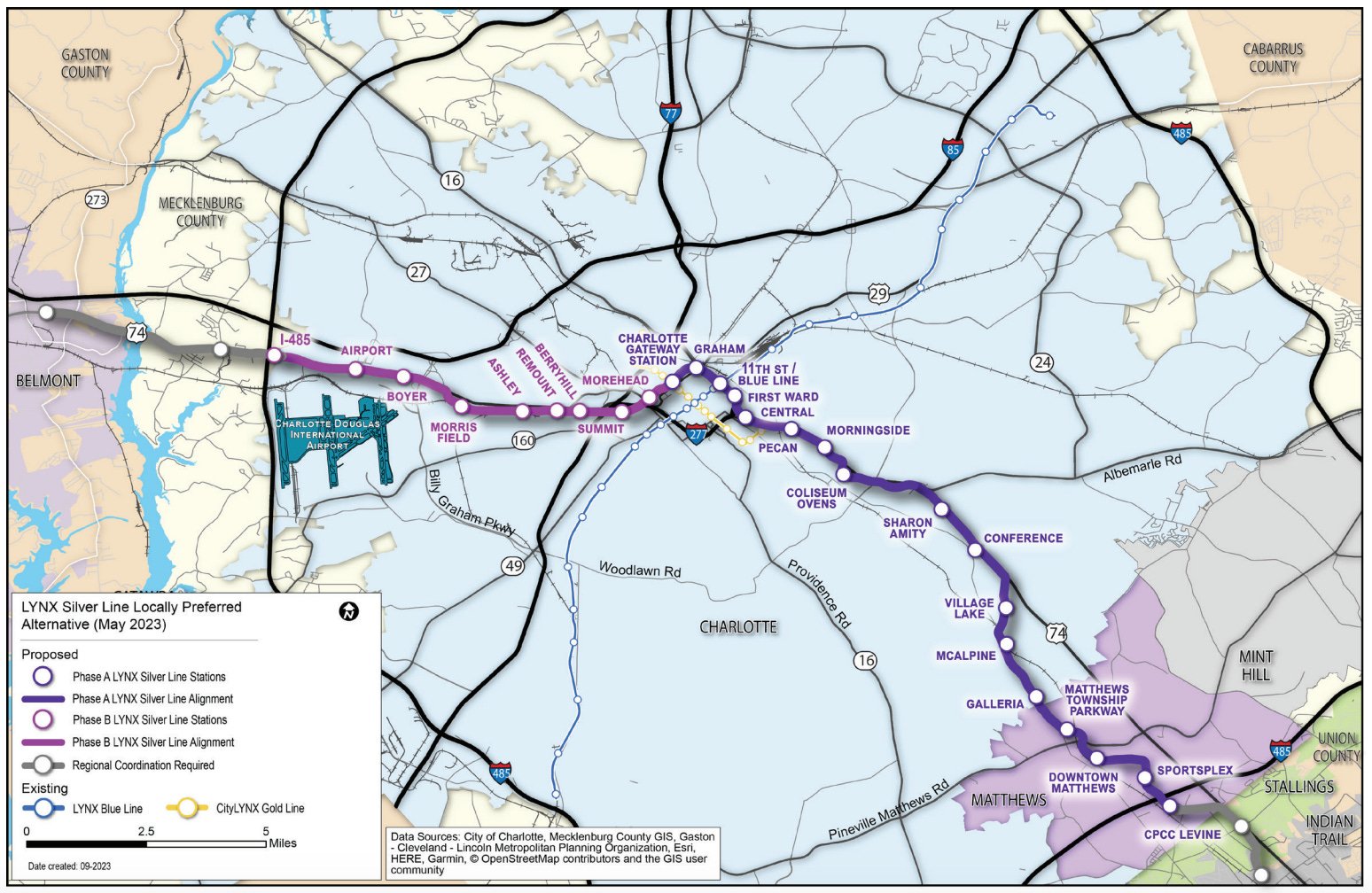 Revised transit plan would scrap 1/2 of Silver Line, Matthews mayor says