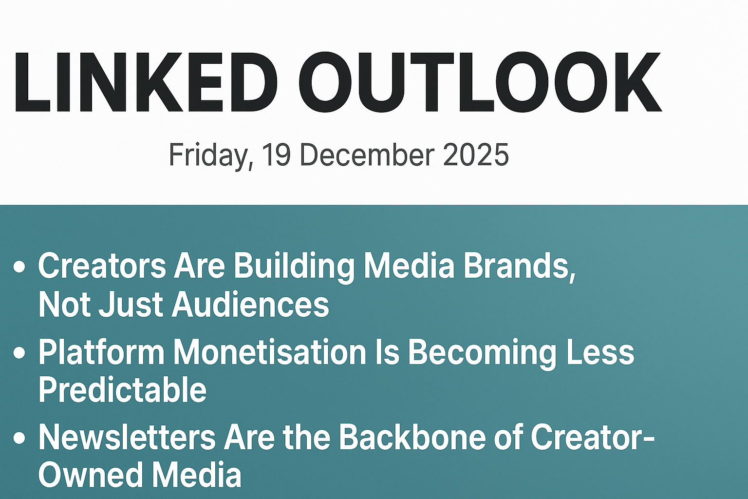 🤖 Creator Economy 2.0: Media Brands, Monetization & Digital Resilience