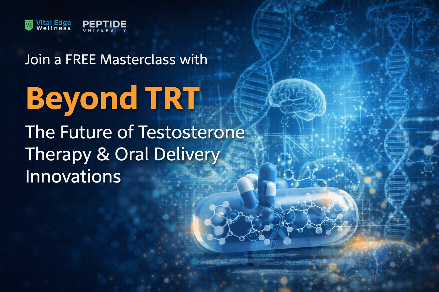 Beyond TRT: The Future of Testosterone Therapy & Oral Delivery is now open for registration