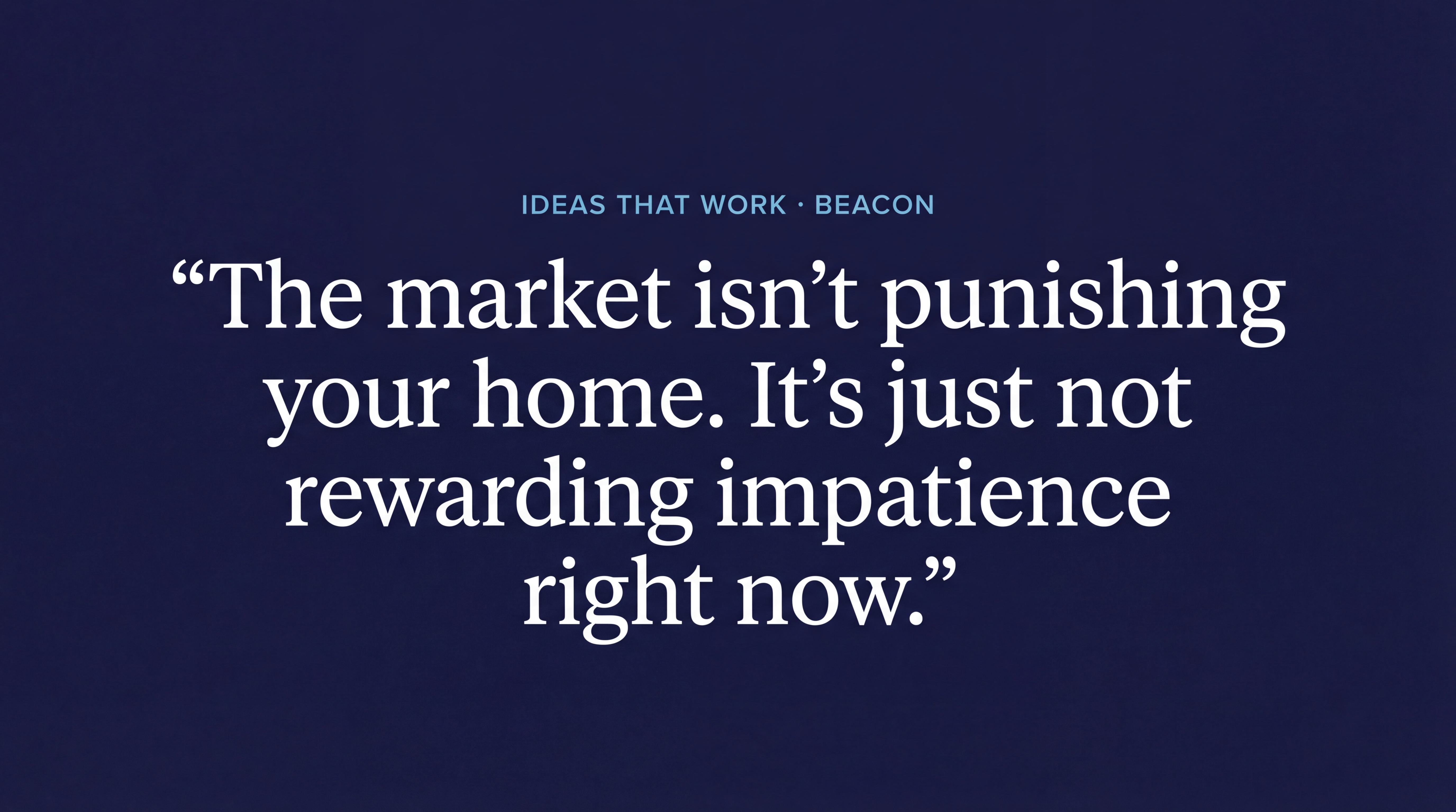 One sentence that resets a panicking seller