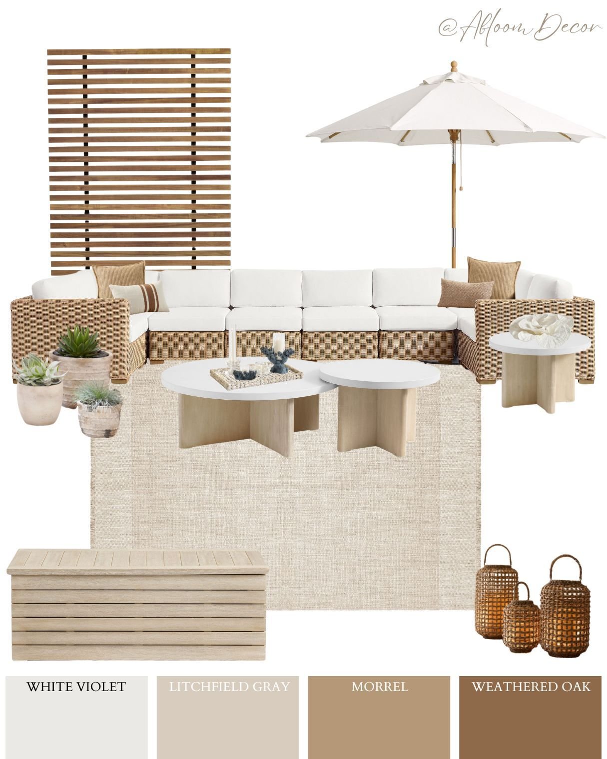 Neutral Backyard Patio Design