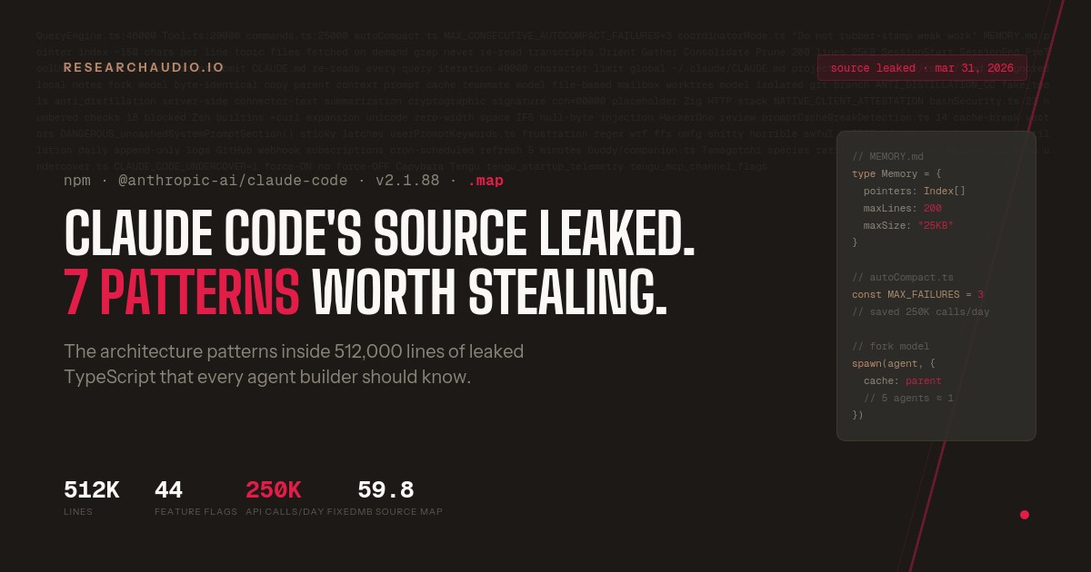 Claude Code's Source Leaked. I Found 7 Patterns Worth Stealing.