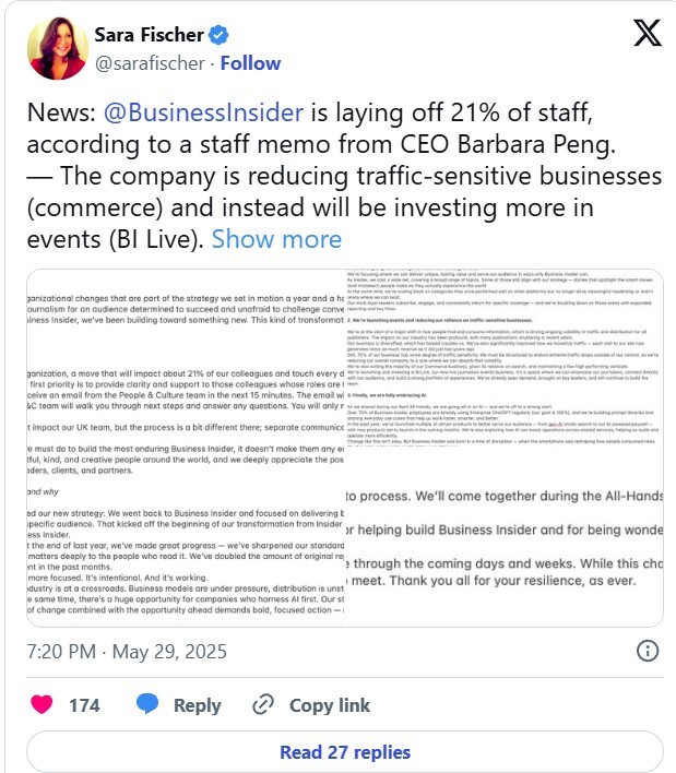 Business Insider Cuts 21% of Staff