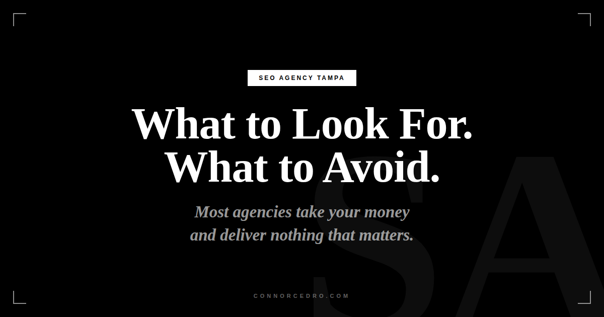 SEO Agency Tampa | Finding One That Actually Delivers