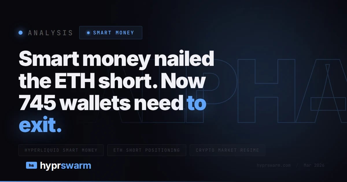 Smart money nailed the ETH short. Now 745 wallets need to exit.