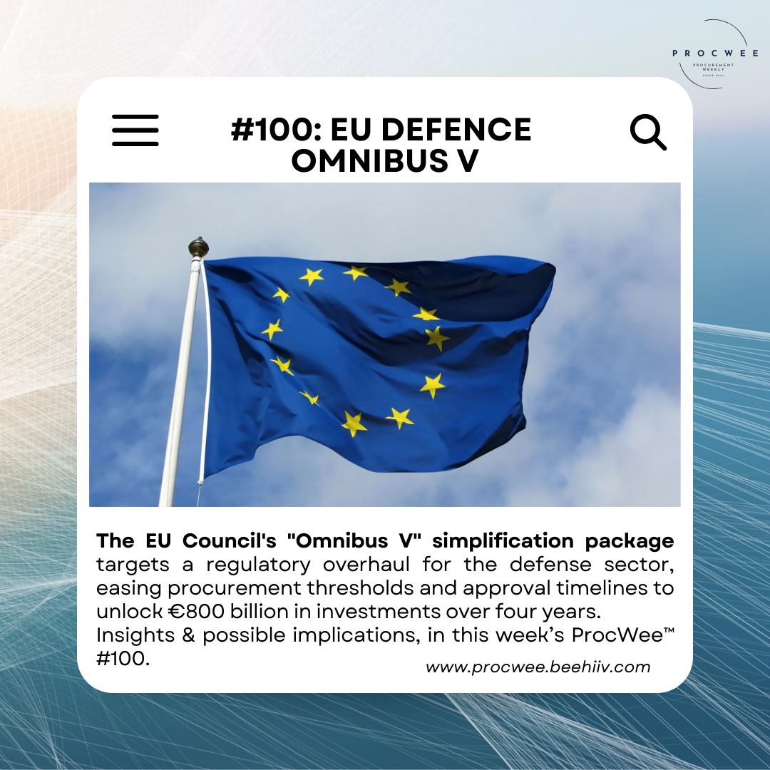EU DEFENCE OMNIBUS V | Issue #100 | 3 December 2025