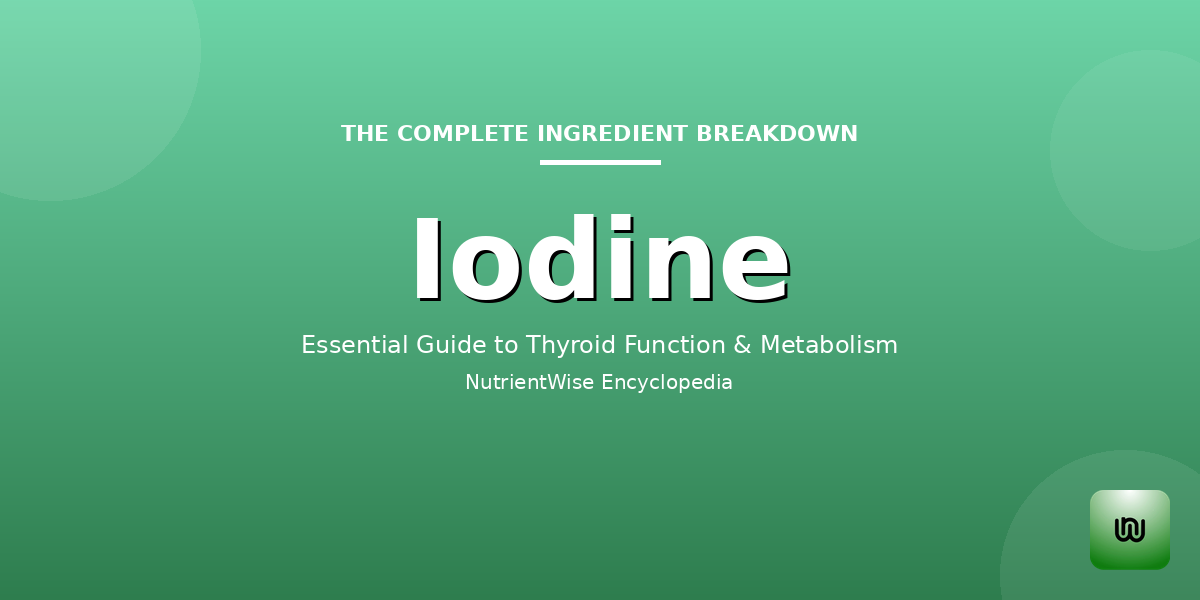 The Complete Ingredient Breakdown: Iodine