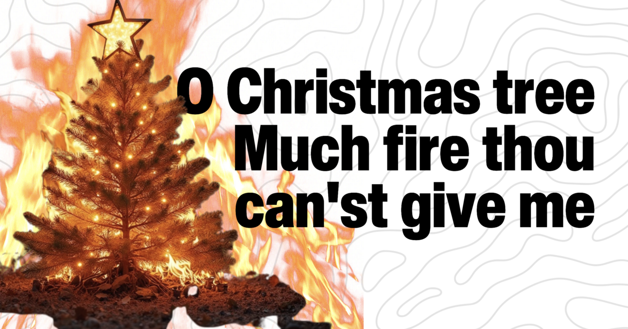 Christmas Tree Fire Experiments at the University of Maryland