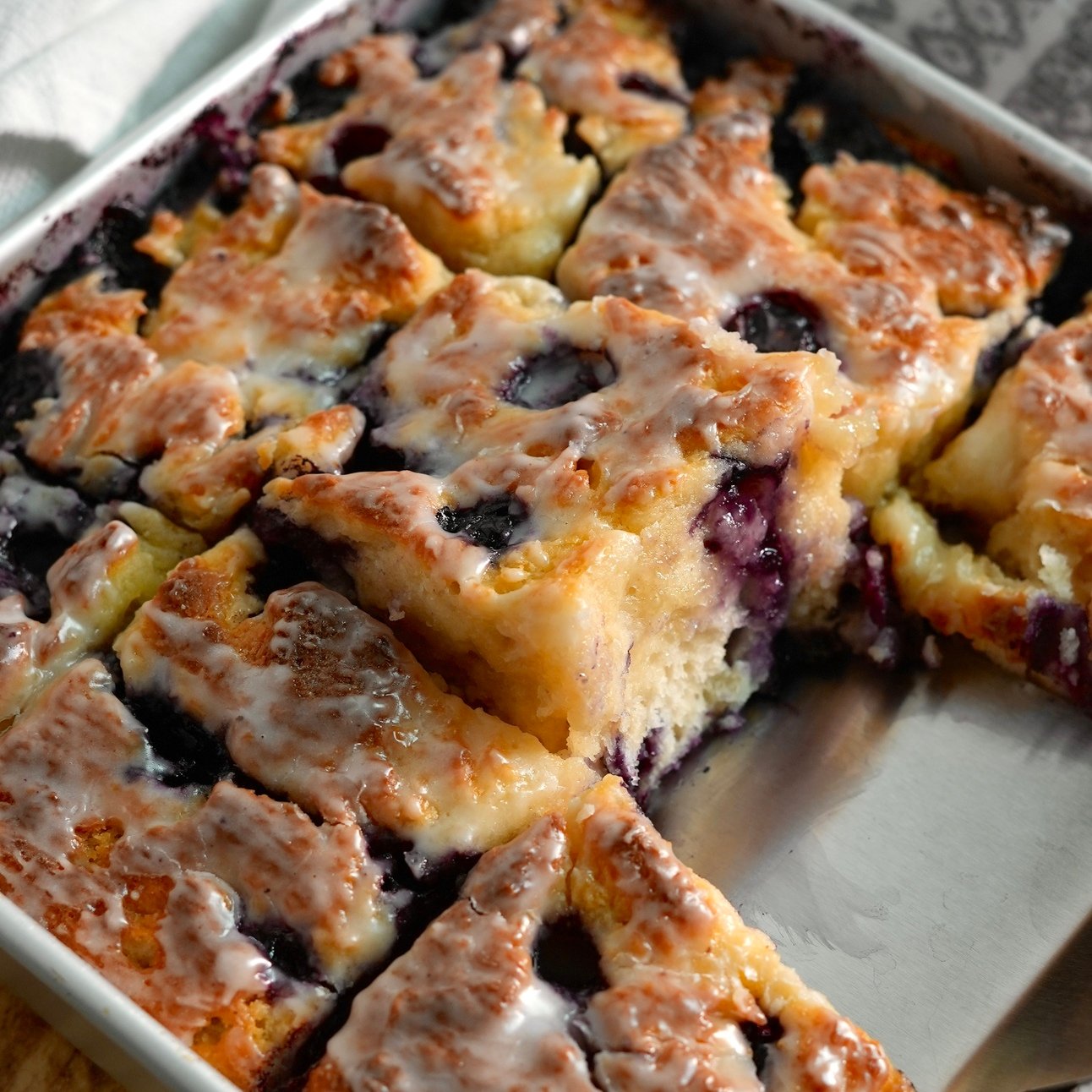 Glazed Blueberry Swim Biscuits