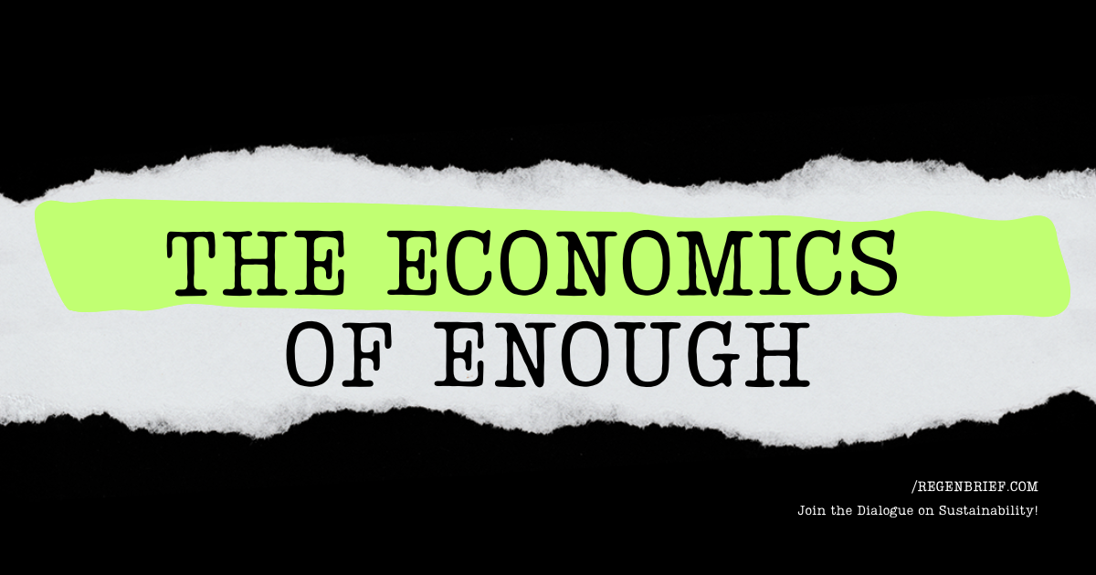 The Economics of Enough: What If Growth Isn't the Goal?