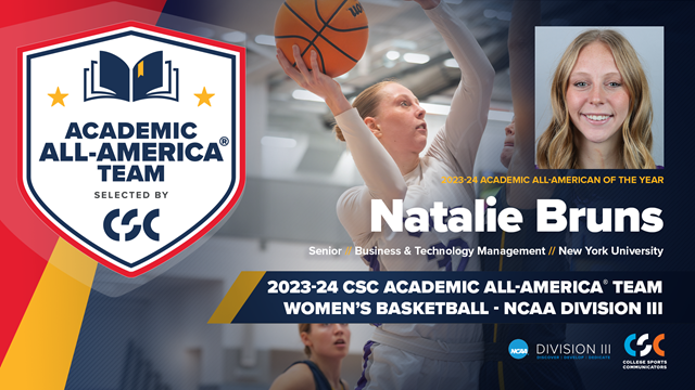 Bruns Named Women’s Basketball Academic All-American of Year